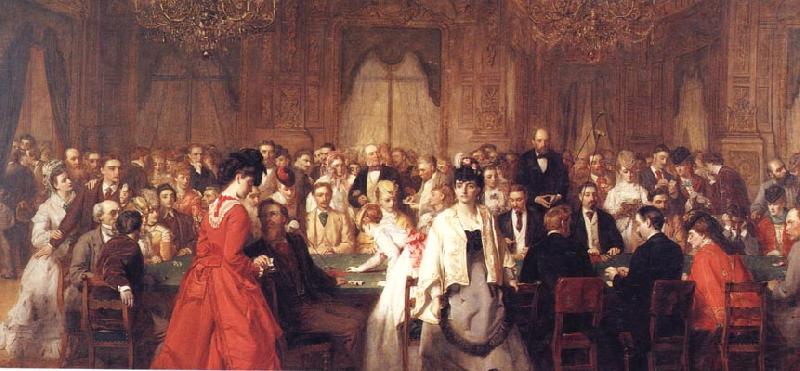 William Powell  Frith The Salon d'Or Homburg china oil painting image